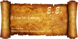 Eisele Emese névjegykártya